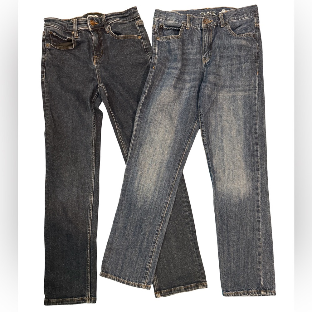 RSQ and Children's Place Blue and Indigo Jeans Set size 14 boys straight leg